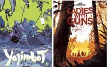 Dargaud : Ladies with guns, Harlem T1, Aristophania T4, Yojimbot T2