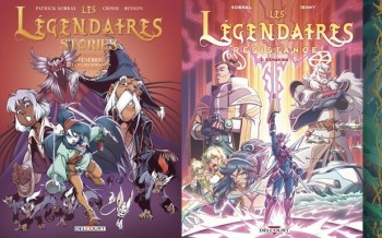 Les légendaires stories Tome 2 et Les légendaires résistance Tome 2 et Rose & Crow Livres 2 chez Delcourt 