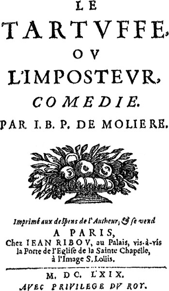 Molière dans Le Tartuffe ou l'imposteur